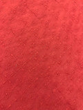 Embroidered Cotton- Claret Red