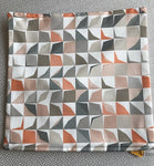 Geometric Cushion Cover 18" x 18"- Grey & Orange