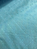 Embroidered Cotton- Turquoise