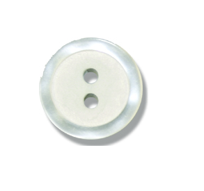2 Hole Blouse Button - Pearl White