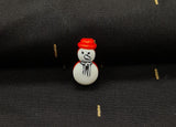 Plastic Snowman Button