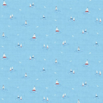 Nautical Little Boats - Light Blue (2500/BW)