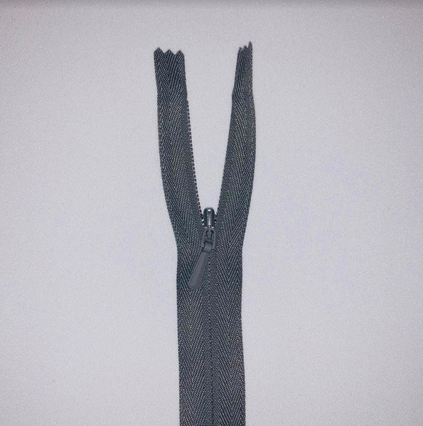 YKK Concealed Zip - Charcoal