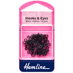 Hook & Eyes - Black Size 2