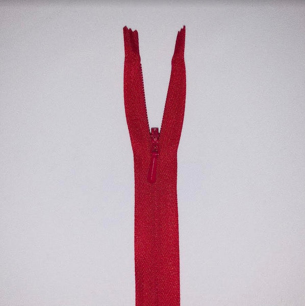 YKK Concealed Zip - Red