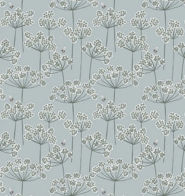 Country Life Reloved - Cow Parsley & Bee on Grey (A95.1)