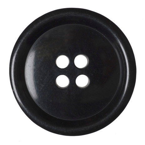 4 Hole Button - Black