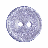 2 Hole Button - Lilac Glitter Round