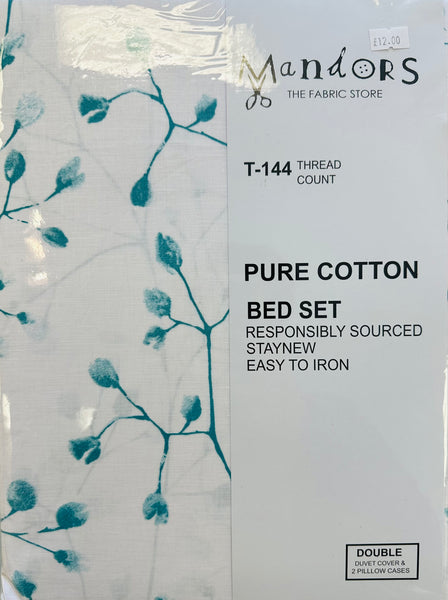 Cotton - Duvet Cover (Double) & 2 Pillow Cases (T-144)