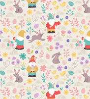 Spring Treats - Spring Gnomes on Cream (A588.1)