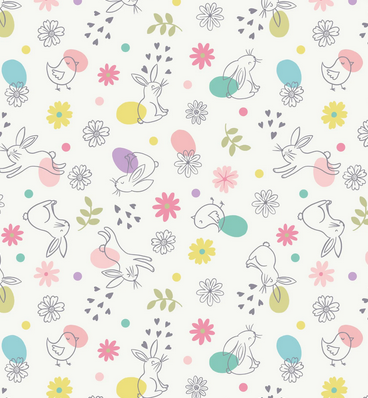 Spring Treats - Chicks & Bunnies on Cream (A590.1)