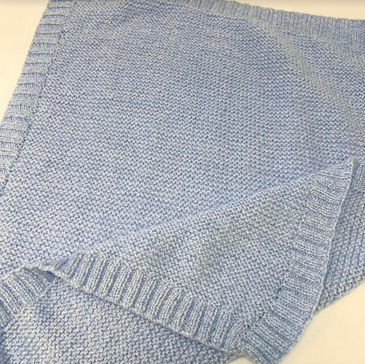 Hand Knitted Baby Blanket (EX DISPLAY)