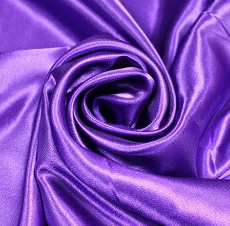 Plain Polyester Satin - Cadbury Purple