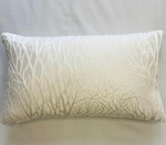 Embossed Trees Off White Cushion Cover - 20" x 12"