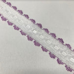 Knitted Lace Trim - Lilac 2