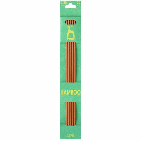 Double Ended Bamboo Knitting Pins - 20cm x 3.25mm