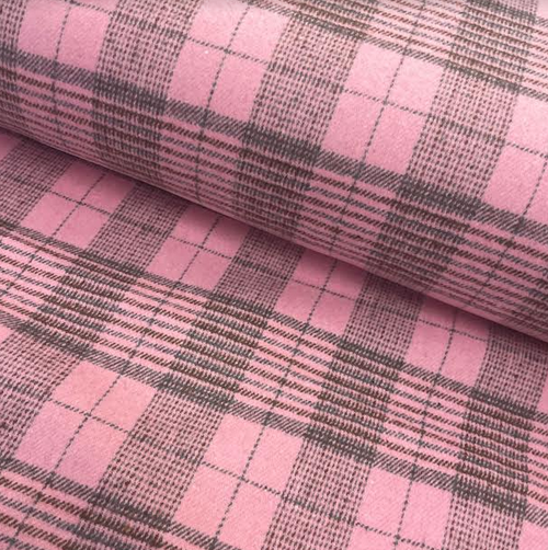 Polyester Check - Pink