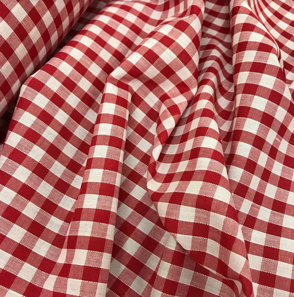 1/4" Gingham - Red