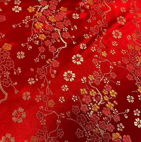 Chinese Brocade - Floral Red Des 21
