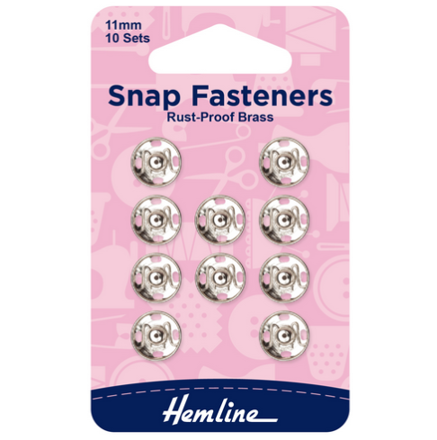 Snap Fasteners 11mm - Nickel