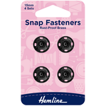 Snap Fasteners 15mm - Black