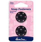 Snap Fasteners 25mm - Black