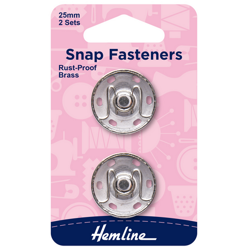 Snap Fasteners 25mm - Nickel