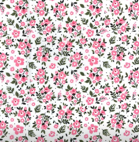 Poly Cotton Print - TC0067 Pink