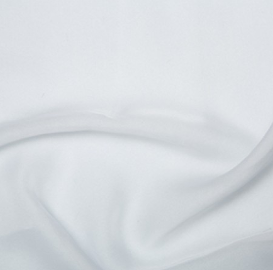 100% Polyester Cationic Chiffon - White
